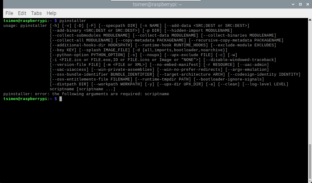 检查pyinstaller