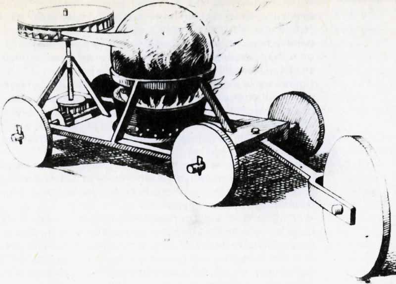 南怀仁于公元1672年设计的汽车,本图收录于18世纪出版品中